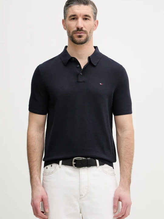 Zdjęcie produktu Tommy Hilfiger polo męskie bawełniane granatowy