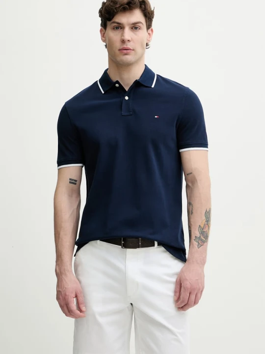 Zdjęcie produktu Tommy Hilfiger polo męskie bawełniane granatowy