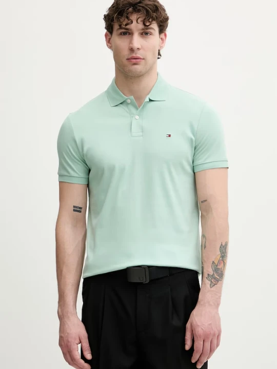 Zdjęcie produktu Tommy Hilfiger polo męskie bawełniane zielony