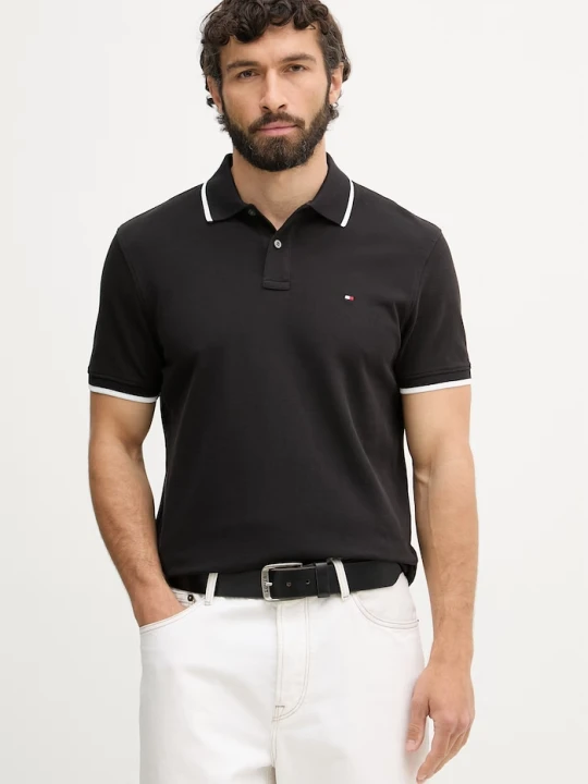 Zdjęcie produktu Tommy Hilfiger polo męskie bawełniane czarny