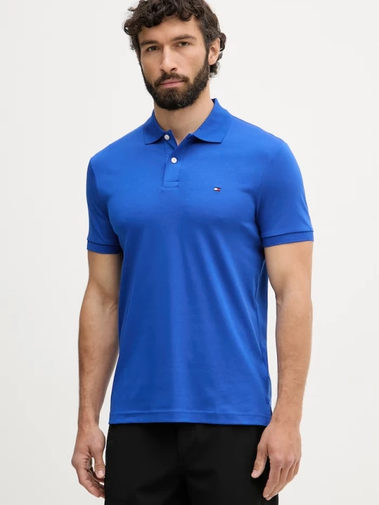 Zdjęcie produktu Tommy Hilfiger polo męskie bawełniane niebieski