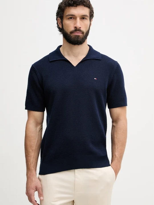 Zdjęcie produktu Tommy Hilfiger polo męskie bawełniane granatowy