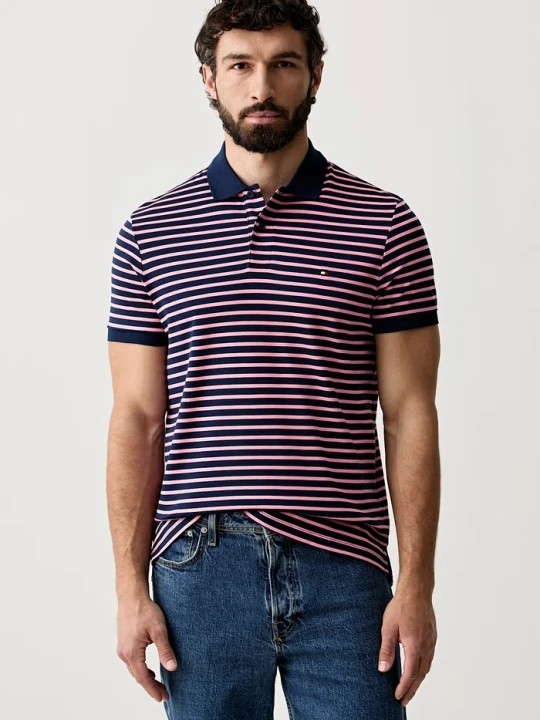 Zdjęcie produktu Tommy Hilfiger polo męskie bawełniane granatowy