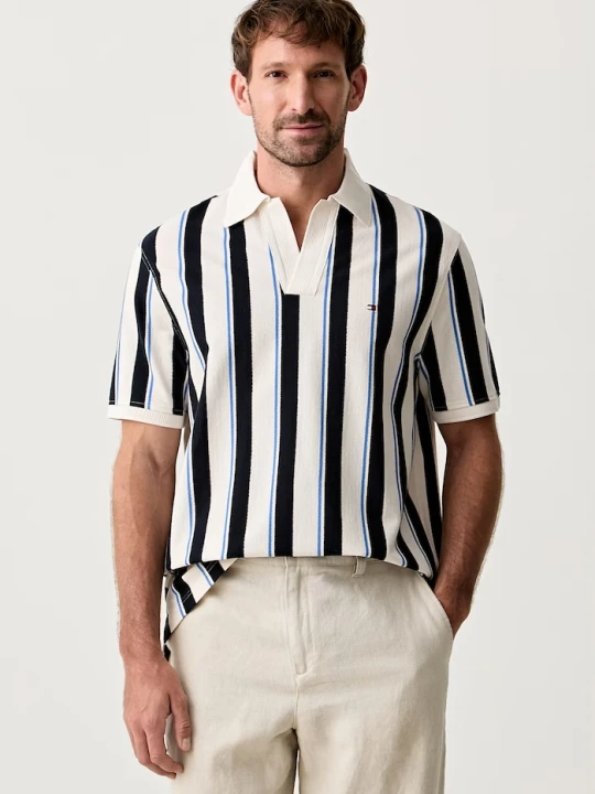 Zdjęcie produktu Tommy Hilfiger polo męskie bawełniane beżowy