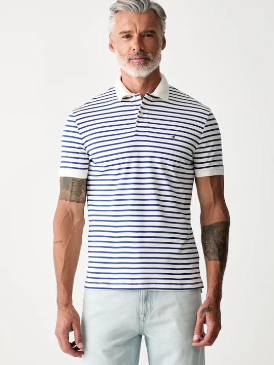 Zdjęcie produktu Tommy Hilfiger polo męskie bawełniane niebieski