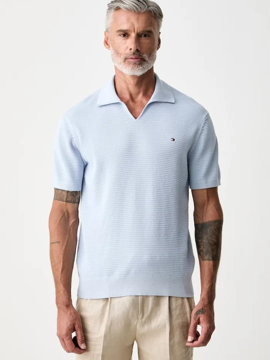Zdjęcie produktu Tommy Hilfiger polo męskie bawełniane niebieski