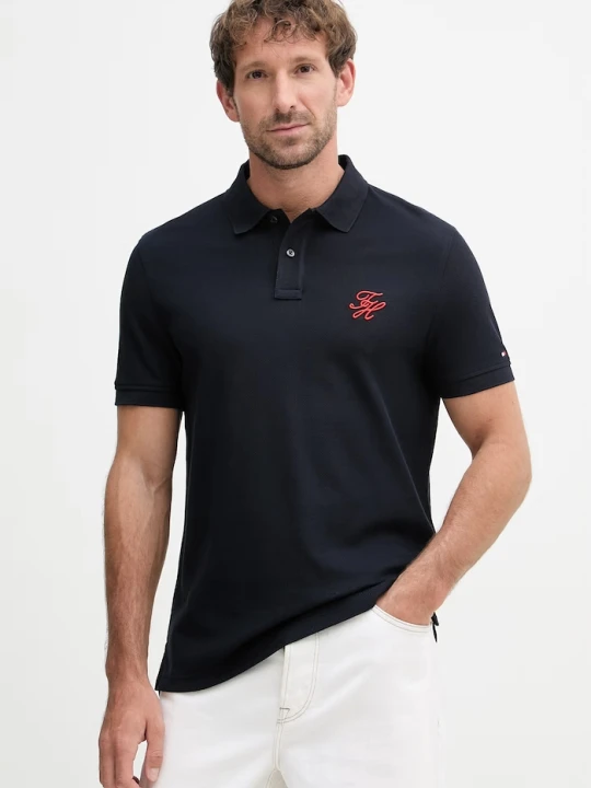 Zdjęcie produktu Tommy Hilfiger polo męskie bawełniane SUMMER granatowy