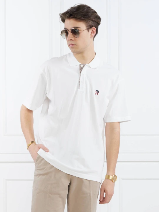 Zdjęcie produktu Tommy Hilfiger Polo MONOGRAM PLACKET ARCHIV | Loose fit biały