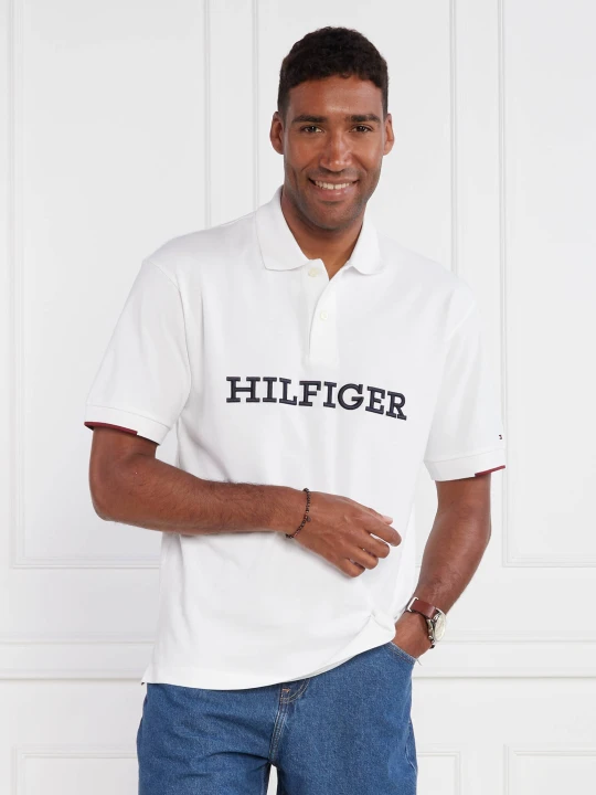 Zdjęcie produktu Tommy Hilfiger Polo MONOTYPE STRUC ARCHI | Regular Fit biały