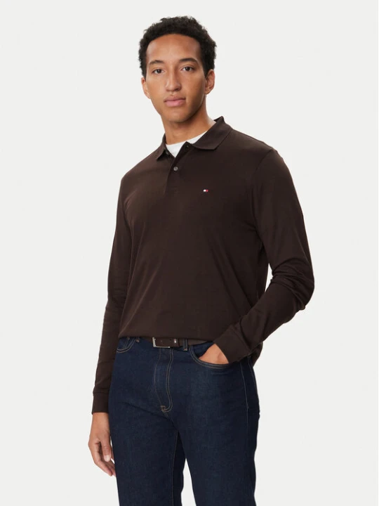 Zdjęcie produktu Tommy Hilfiger Polo MW0MW37317 Brązowy ciemny Regular Fit