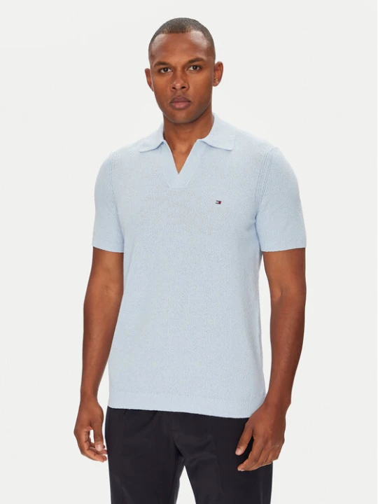 Zdjęcie produktu Tommy Hilfiger Polo MW0MW39531 Błękitny Regular Fit Niebieski jasny