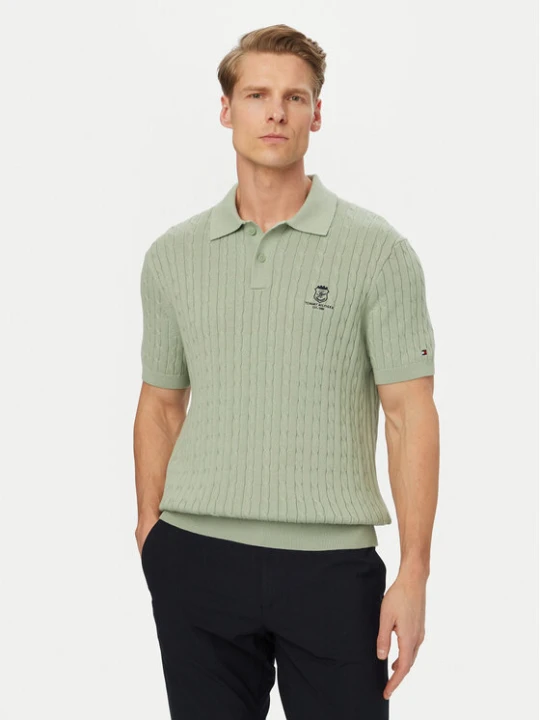 Zdjęcie produktu Tommy Hilfiger Polo MW0MW42788 Zielony jasny Regular Fit