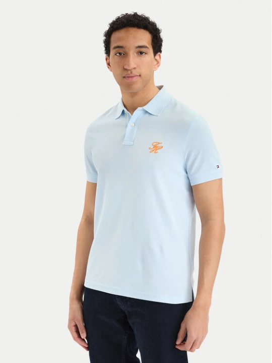 Zdjęcie produktu Tommy Hilfiger Polo MW0MW43046 Niebieski jasny Regular Fit