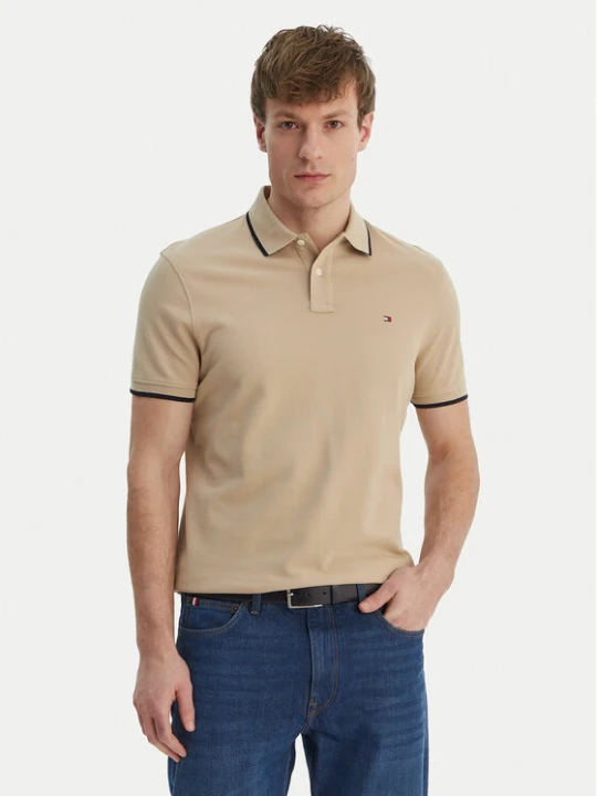 Zdjęcie produktu Tommy Hilfiger Polo Pique MW0MW42749 Beżowy Regular Fit