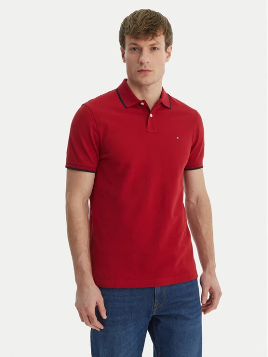 Zdjęcie produktu Tommy Hilfiger Polo Pique MW0MW42750 Czerwony Regular Fit