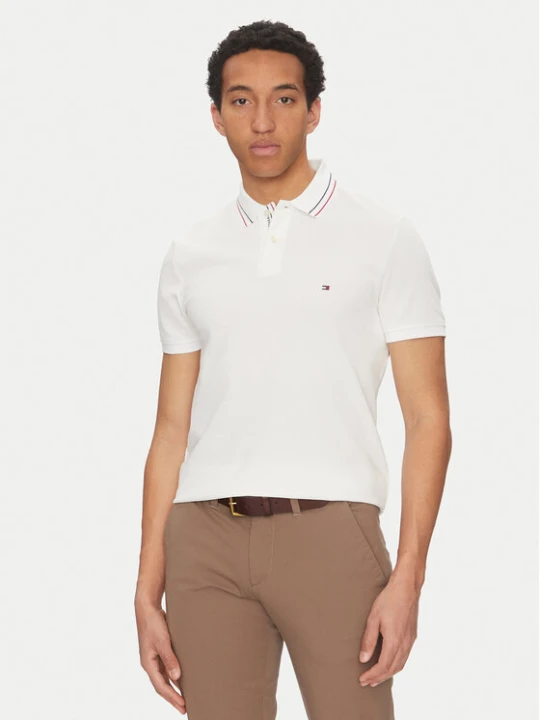 Zdjęcie produktu Tommy Hilfiger Polo Placket Interest MW0MW38459 Biały Regular Fit