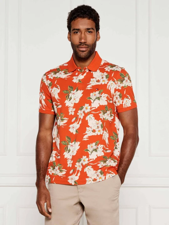 Zdjęcie produktu Tommy Hilfiger Polo | Regular Fit pomarańczowy