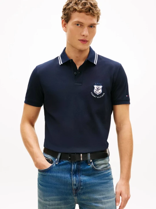 Zdjęcie produktu Tommy Hilfiger Polo | Regular Fit | pique granatowy