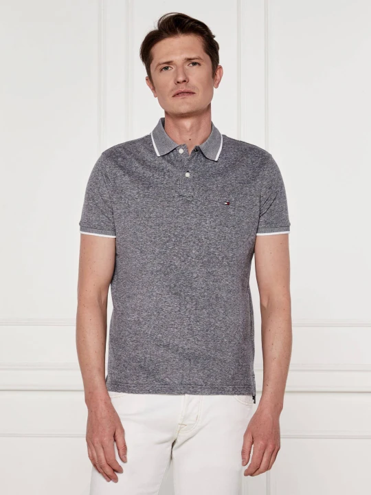 Zdjęcie produktu Tommy Hilfiger Polo | Regular Fit | z dodatkiem lnu granatowy