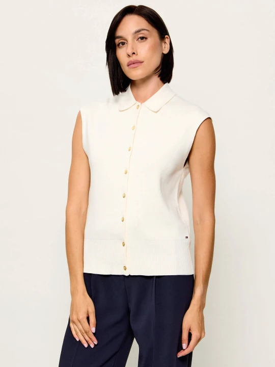Zdjęcie produktu Tommy Hilfiger Polo | Relaxed fit kremowy