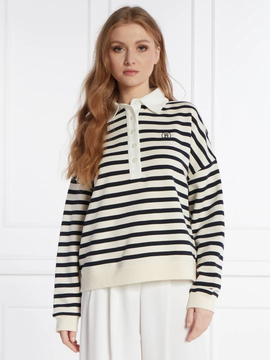 Zdjęcie produktu Tommy Hilfiger Polo RLX SMD BRETON STRIPE | Relaxed fit granatowy