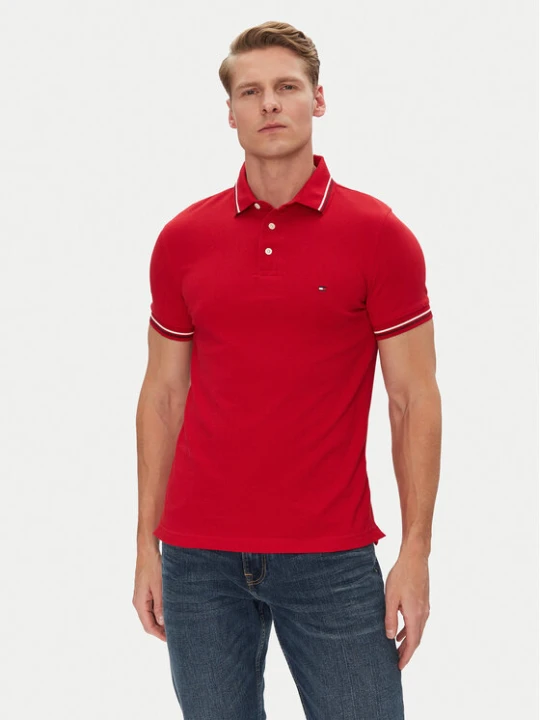 Zdjęcie produktu Tommy Hilfiger Polo Seasonal MW0MW39993 Czerwony Slim Fit