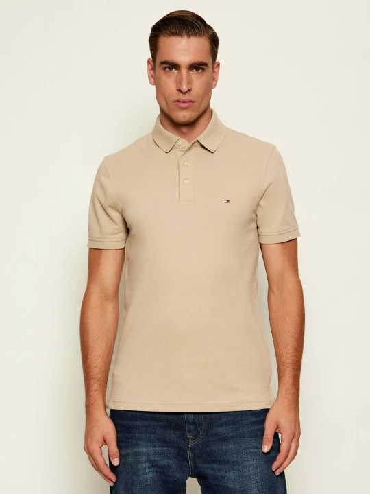 Zdjęcie produktu Tommy Hilfiger Polo | Slim Fit | pique beżowy