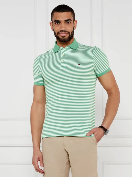 Zdjęcie produktu Tommy Hilfiger Polo | Slim Fit | pique zielony