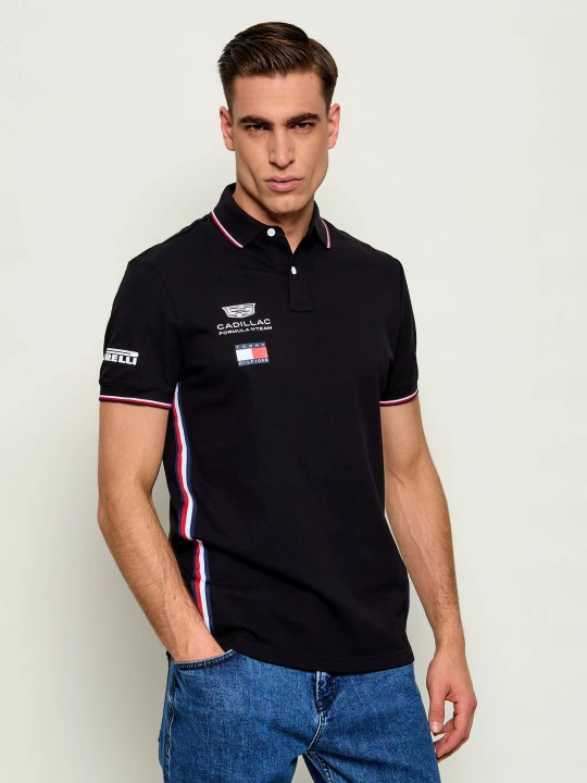 Zdjęcie produktu Tommy Hilfiger Polo Team Replica |Tommy Hilfiger x Cadillac Formula 1 | Regular Fit czarny