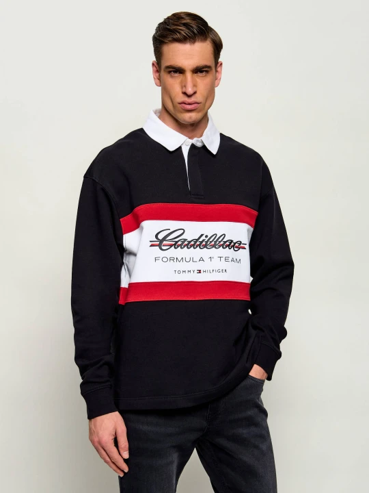 Zdjęcie produktu Tommy Hilfiger Polo | Tommy Hilfiger x Cadillac Formula 1 Team | Regular Fit czarny