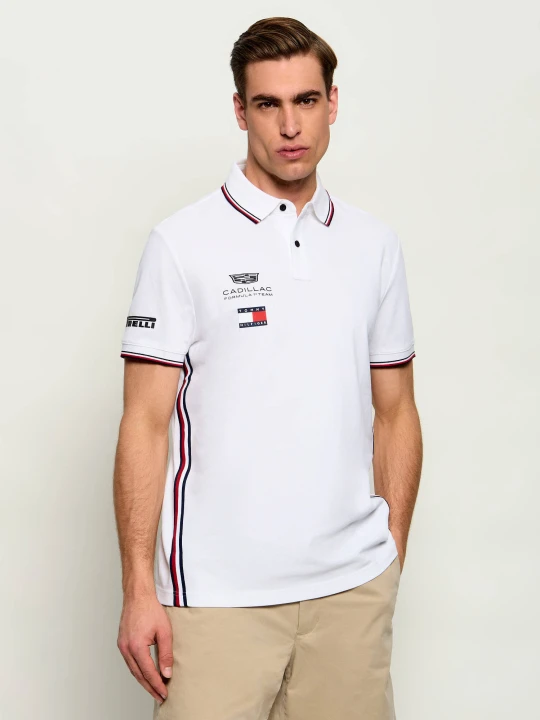 Zdjęcie produktu Tommy Hilfiger Polo Tommy Hilfiger x Cadillac Formula 1 Team Replica | Regular Fit biały
