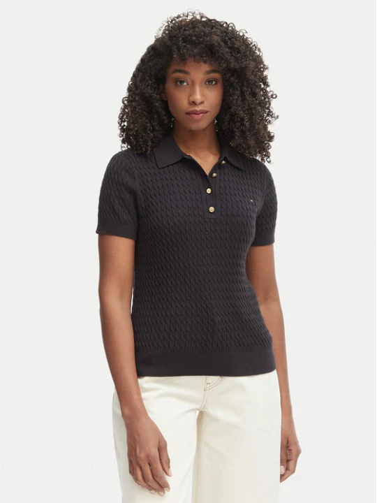 Zdjęcie produktu Tommy Hilfiger Polo WW0WW41474 Czarny Regular Fit