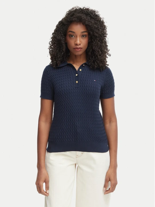 Zdjęcie produktu Tommy Hilfiger Polo WW0WW41474 Granatowy Regular Fit