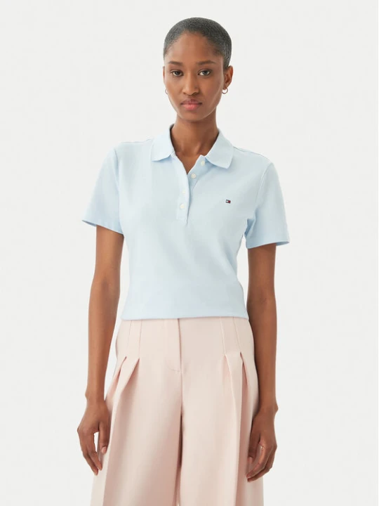 Zdjęcie produktu Tommy Hilfiger Polo WW0WW43225 Niebieski jasny Regular Fit