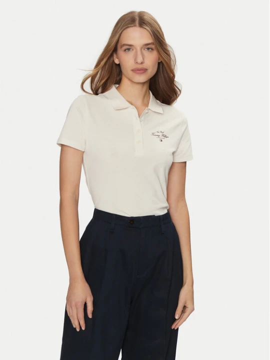 Zdjęcie produktu Tommy Hilfiger Polo WW0WW43930 Beżowy Slim Fit