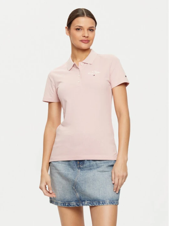 Zdjęcie produktu Tommy Hilfiger Polo WW0WW43930 Różowy Slim Fit