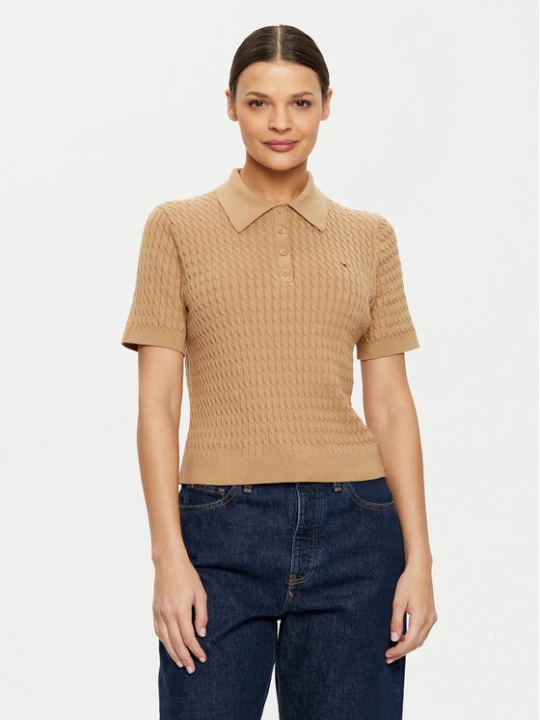 Zdjęcie produktu Tommy Hilfiger Polo WW0WW43957 Beżowy Regular Fit