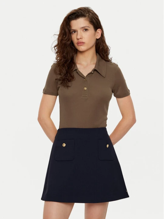 Zdjęcie produktu Tommy Hilfiger Polo WW0WW44446 Brązowy Slim Fit