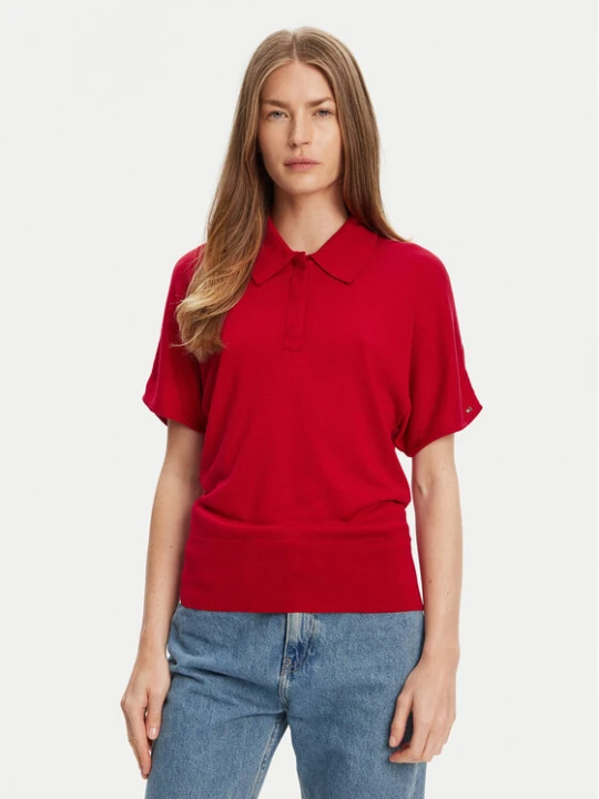 Zdjęcie produktu Tommy Hilfiger Polo WW0WW45652 Czerwony Regular Fit