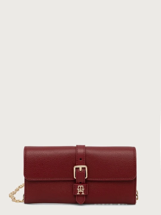 Zdjęcie produktu Tommy Hilfiger portfel damski z imitacji skóry bordowy