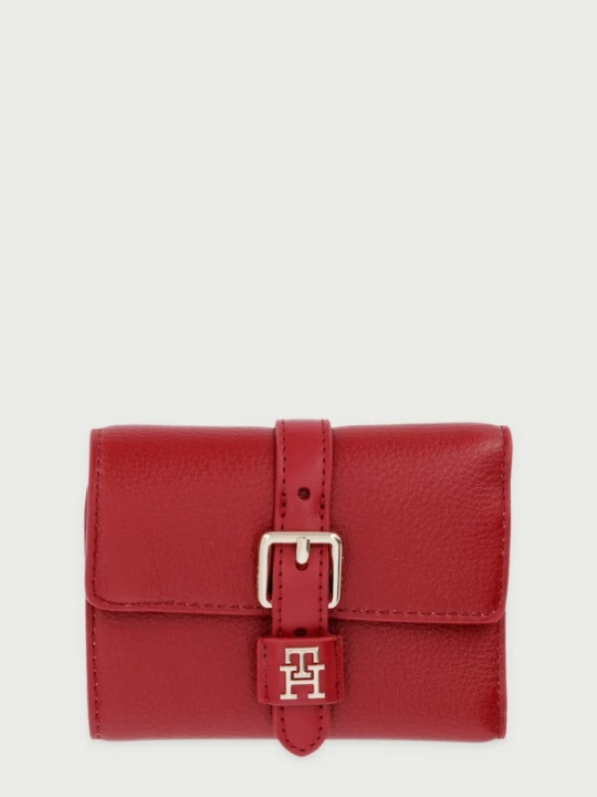 Zdjęcie produktu Tommy Hilfiger portfel damski z imitacji skóry bordowy