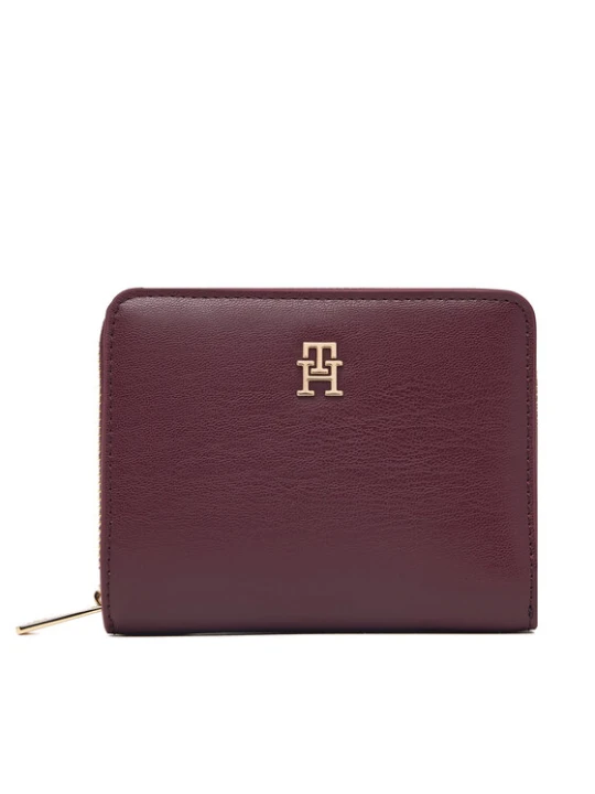Zdjęcie produktu Tommy Hilfiger Portfel Th Icon Med Za Flap AW0AW17742 Bordowy