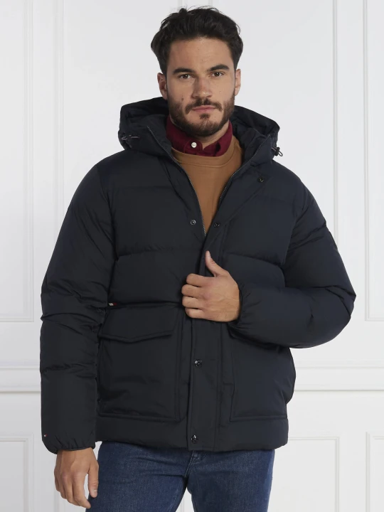 Zdjęcie produktu Tommy Hilfiger Puchowa kurtka DOWN HOODED | Regular Fit granatowy