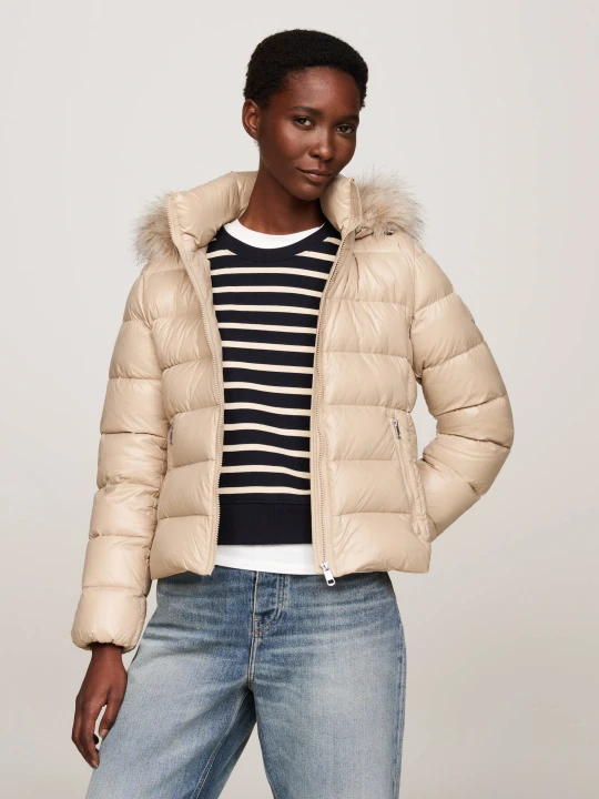 Zdjęcie produktu Tommy Hilfiger Puchowa kurtka | Regular Fit beżowy