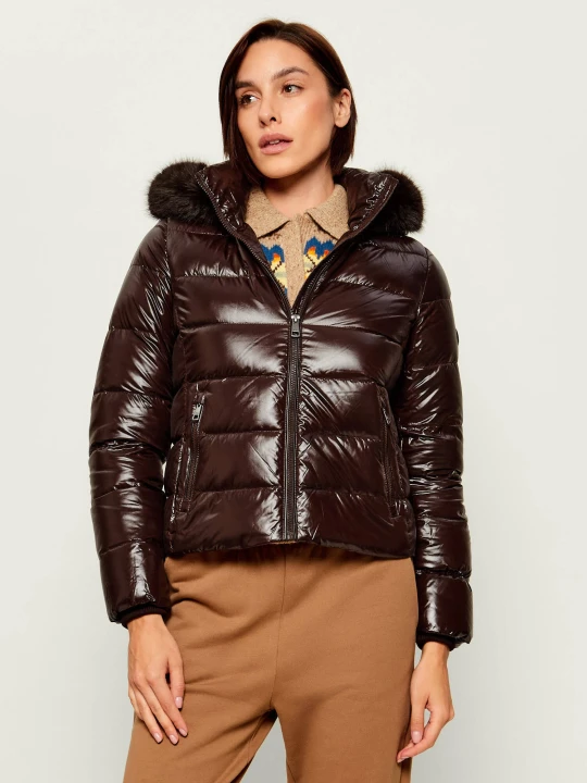 Zdjęcie produktu Tommy Hilfiger Puchowa kurtka | Regular Fit | shearling brązowy