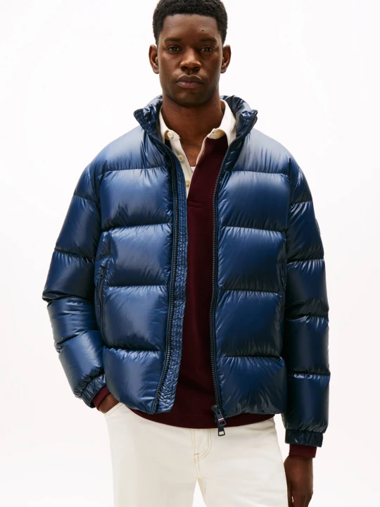 Zdjęcie produktu Tommy Hilfiger Puchowa kurtka SHINY | Regular Fit granatowy