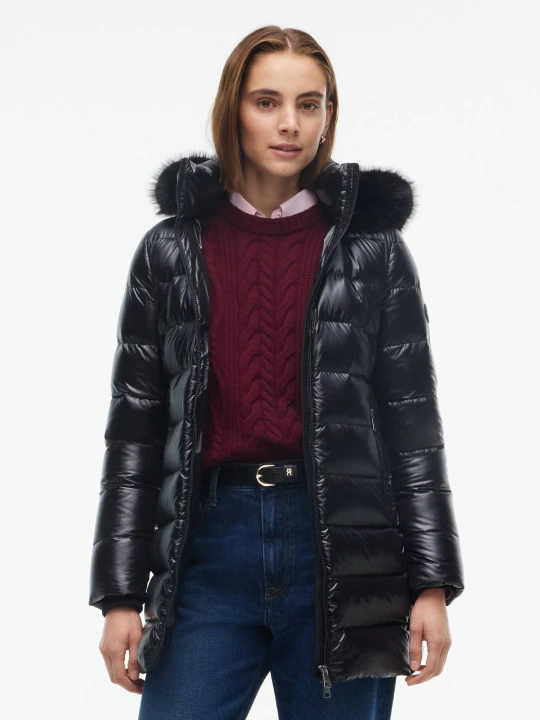 Zdjęcie produktu Tommy Hilfiger Puchowa kurtka | Slim Fit czarny