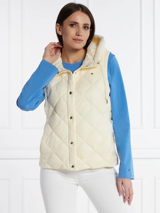 Zdjęcie produktu Tommy Hilfiger Puchowy bezrękawnik CLASSIC LW | Regular Fit ecru