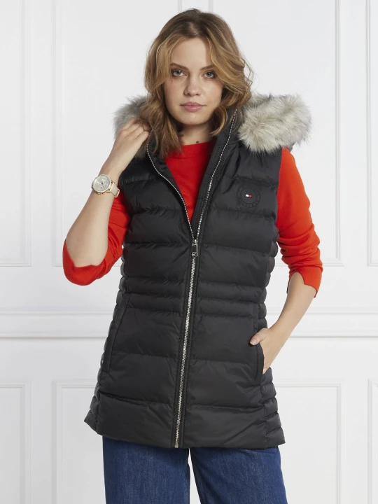 Zdjęcie produktu Tommy Hilfiger Puchowy bezrękawnik | Regular Fit czarny