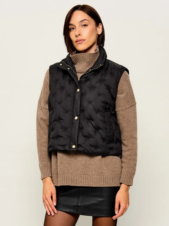 Zdjęcie produktu Tommy Hilfiger Puchowy bezrękawnik | Regular Fit czarny